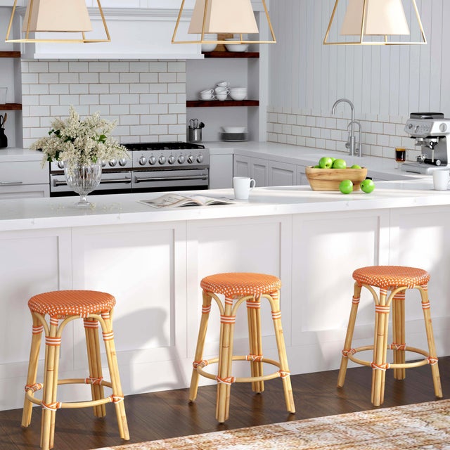 Evoking images of sidewalk tables in the Cote d'Azur, counter stools like this will give your kitchen or patio the casual...
