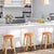 Evoking images of sidewalk tables in the Cote d'Azur, counter stools like this will give your kitchen or patio the casual...