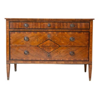 Italian Louis XVI Walnut Marquetry Chest, Late 18th Century For Sale