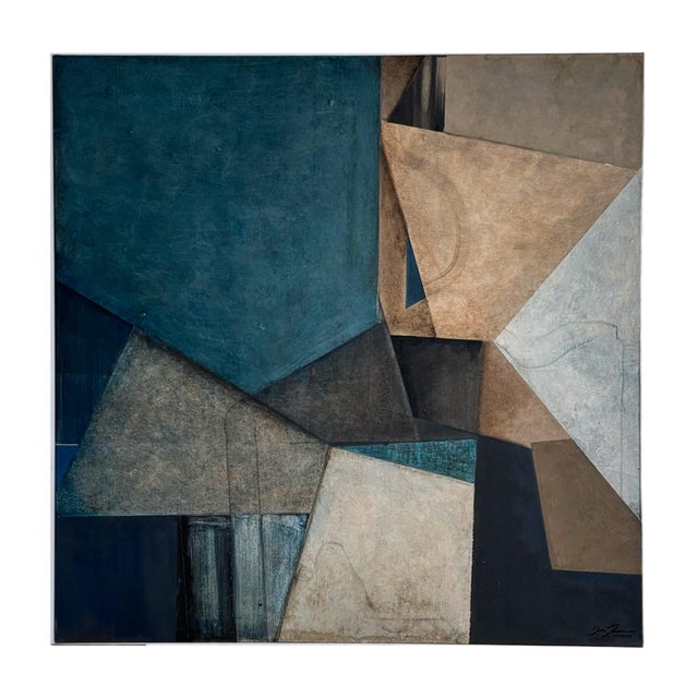 This is a abstract painting recently created by Joe Turner named “ something different” because he typically works with...