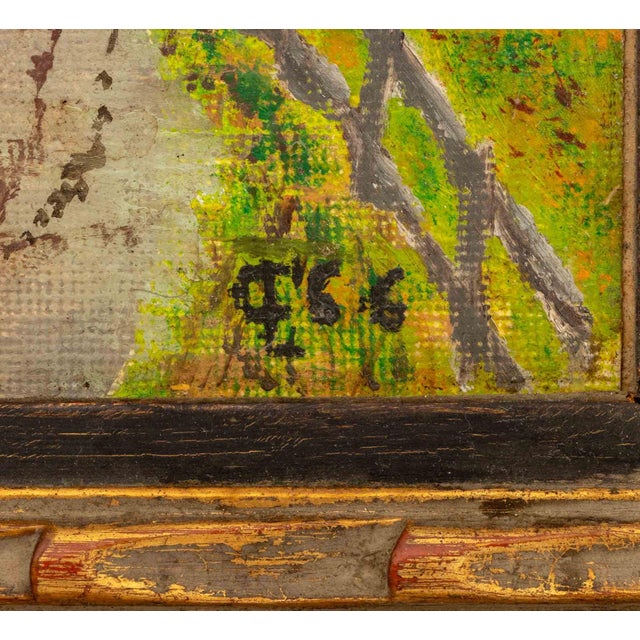 American Naive Landscape Scene Acrylic, 1966 For Sale In New York - Image 6 of 7