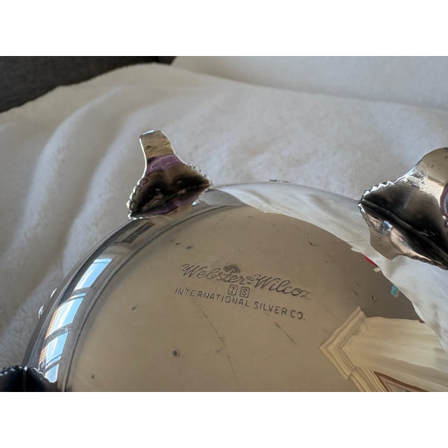 Mid 20th Century Webster and Wilcox International Silver Tea Set - Set of 5 For Sale - Image 9 of 12