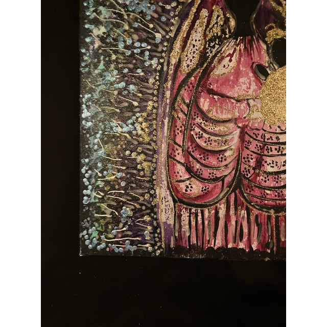 "For My Daughter" Original Bioluminescent 18’c18’ Painting by Vicky Naranjo For Sale - Image 10 of 12