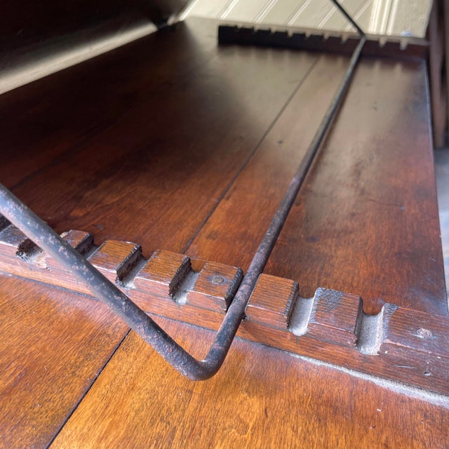 1940s Midcentury Drafting Desk With Adjustable Writing Surface For Sale - Image 5 of 5