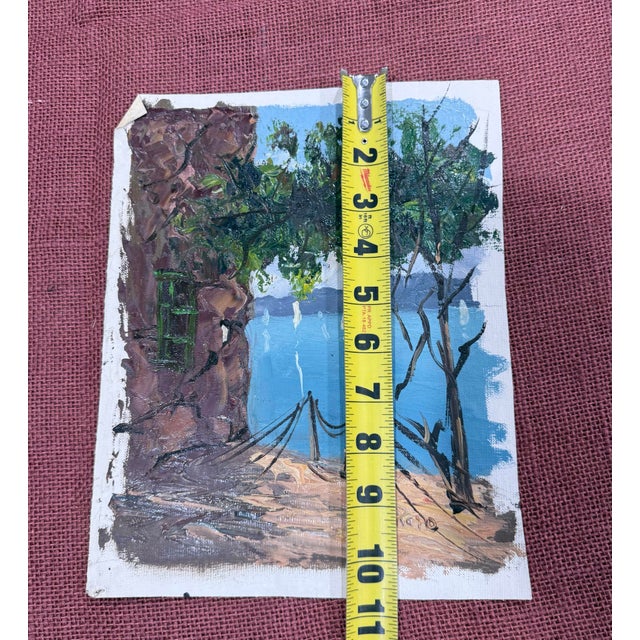 N.Manolla Oil Painting 1950s Loose Signed From Italy For Sale - Image 4 of 5