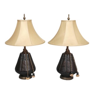 John Richard Mediterranean Style Table Lamps, a Pair For Sale