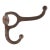 Antique Cast Iron Ball Tip Double Arm Wall Hook For Sale