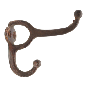 Antique Cast Iron Ball Tip Double Arm Wall Hook