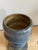 Modern Vintage Mid 20th Century Blue Metal Vase For Sale - Image 3 of 7