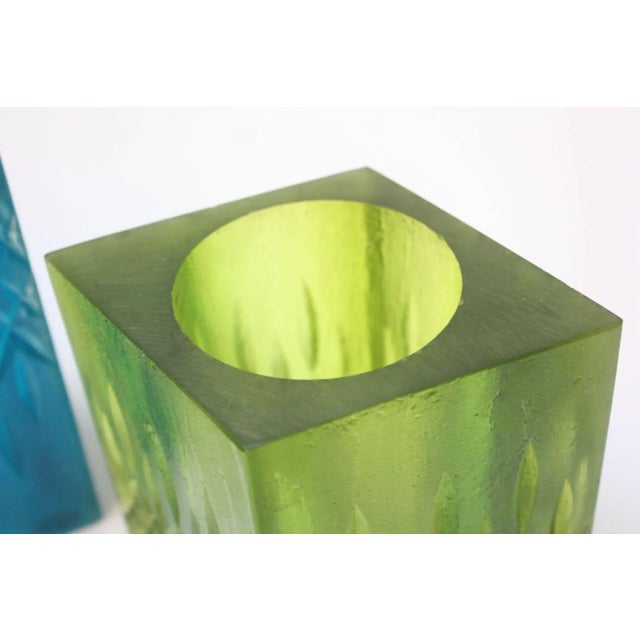 Plastic Mid-Century Modern Sascha Brastoff Cast Resin Vases / Candle Holders - Set of 4 For Sale - Image 7 of 13
