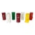 Folk Art Multi Color Molded Plastic or Acrylic Hand Vases Set of 7 For Sale