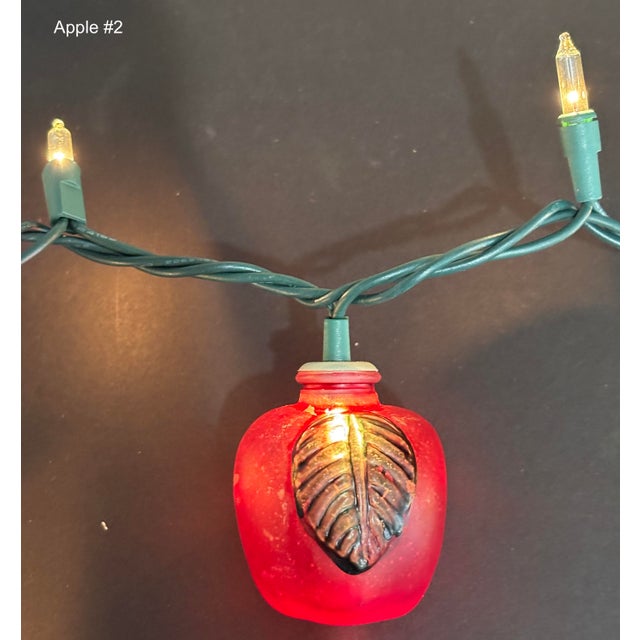 1980s All 6, 1-Price- Vintage Glass Christmas Light Covers - Fruits02 For Sale - Image 5 of 13