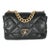Black Shiny Lambskin Large Chanel 19 Flap Bag For Sale