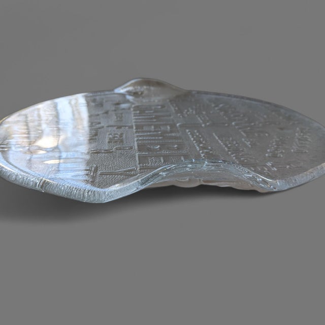 Vintage Pop Art Typography Charcuterie Fromage Cheese Glass Serving Trays- Set of 2 For Sale - Image 4 of 10