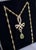 Mid-Century 9 Carat Yellow Gold Celtic Knot Peridot Pendant and Chain For Sale - Image 4 of 14