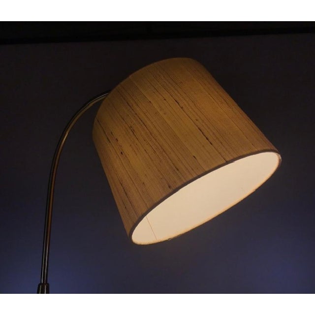 Brown Scandinavian Modern Model 5737 Floor Lamp in Brass and Leather by Einar Bäckström, 1950s For Sale - Image 8 of 18