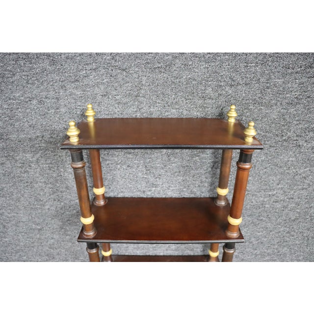 Late 20th Century Regency Style Mahogany Hanging Shelf For Sale - Image 5 of 5