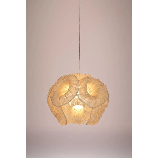 Anemone pendant lamp by Mirei Monticelli Dimensions: D 35 cm Materials: Banaca fabric Also available in hand-painted...
