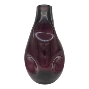 Winslow Anderson for Blenko Large "Pinched" Amethyst Glass Vase, Circa 1960