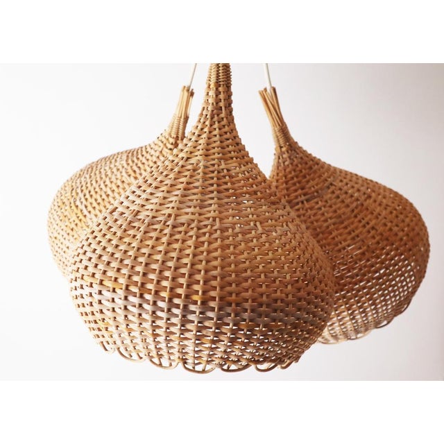 Mid-Century Modern Wicker Pendant Lamp, 1960s For Sale - Image 10 of 18