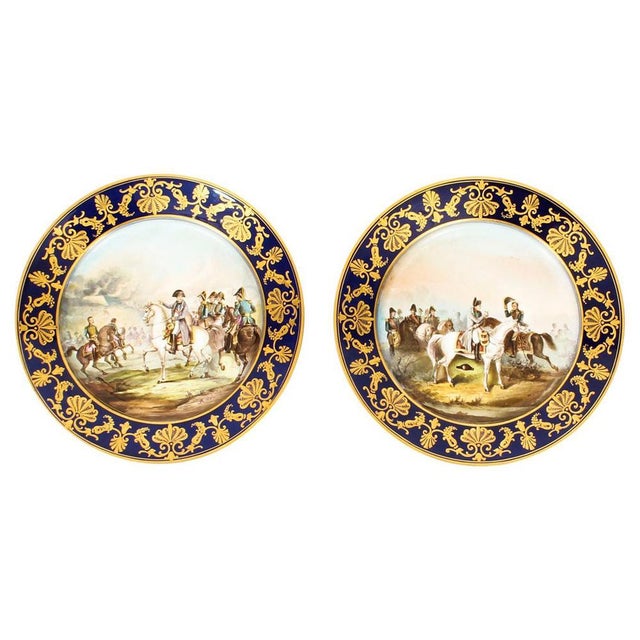 Napoleon Sevres Porcelain Cabinet Plates, Set of 2 For Sale - Image 17 of 17
