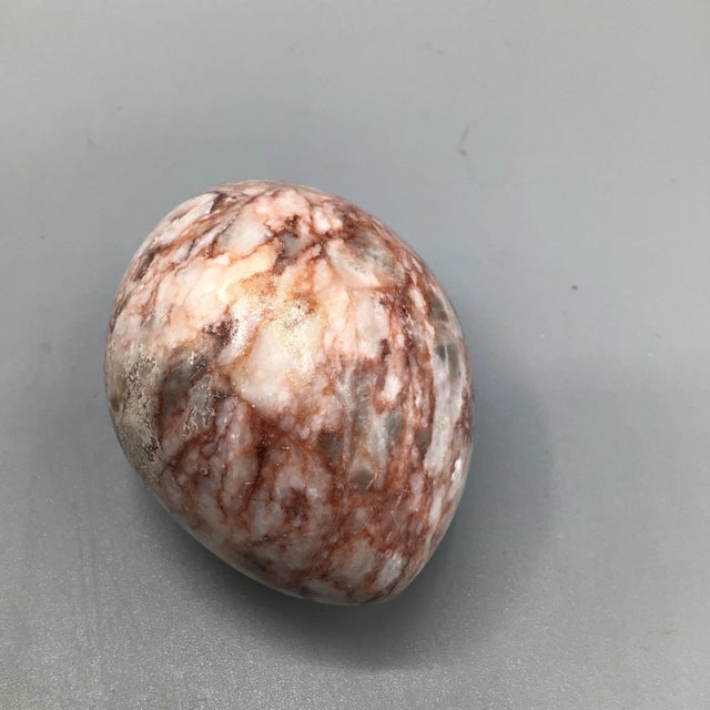 Pink Onyx Eggs - Matrix Fire Opal, Jasper and Butterscotch -Set of 3 For Sale - Image 8 of 12