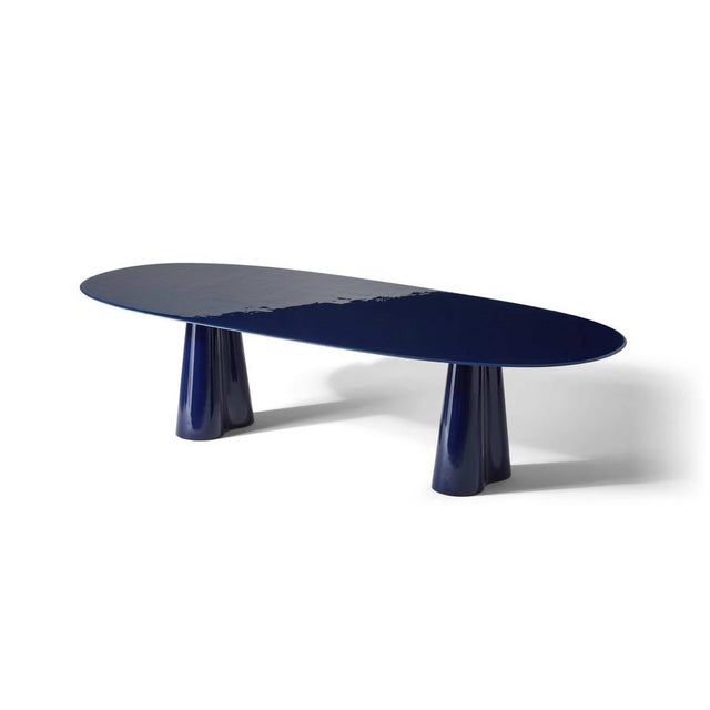 Cassina Treflo Sculptural Blue Dining Table by Ronan Bourroullec for Cassina For Sale - Image 4 of 11