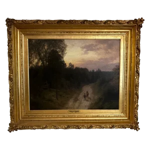 Large Landscape Painting by Hermann Ottomar Herzog