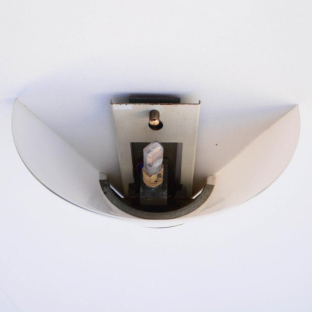 Metal Triangular Wall Lamp in Opaline Glass and Brass Base, 1960s For Sale - Image 7 of 8