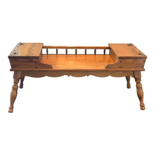 1970s Early American Ethan Allen Heirloom Colonial Coffee Table Chairish