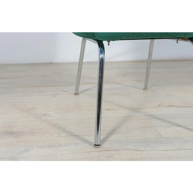 Green Armchair Chrome and Fabric , 1960s For Sale - Image 8 of 10