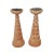 Set of 2 Wood Candle Stands For Sale - Image 4 of 4