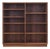 Scandinavian Brown Walnut Bookcase For Sale