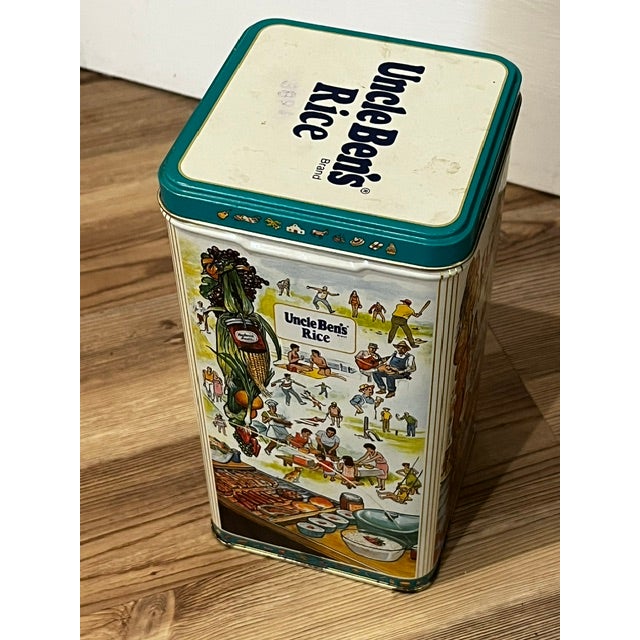 Vintage Uncle Ben's Rice Metal Collectible Storage Tin For Sale - Image 11 of 11