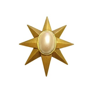 Yves Saint Laurent Starburst Brooch For Sale
