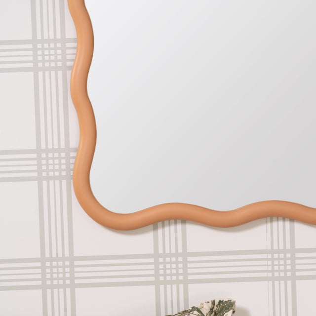 Contemporary Candace Pumpkin Spice Wall Mirror For Sale - Image 3 of 5