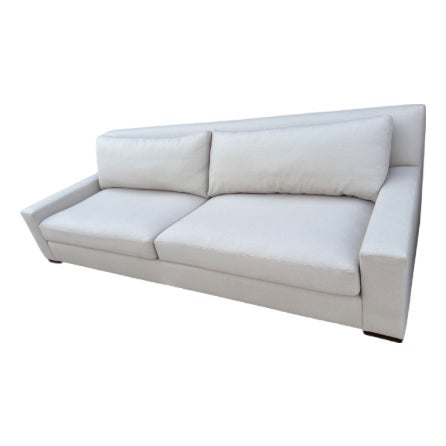 Restoration Hardware (Rh) Parisian Track Arm Sofa – Luxe Depth, 9' – Holland & Sherry Wool Twill in Dove For Sale