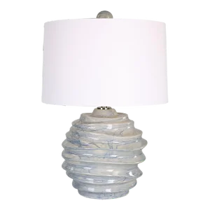 Waves Blue & White Accent Lamp