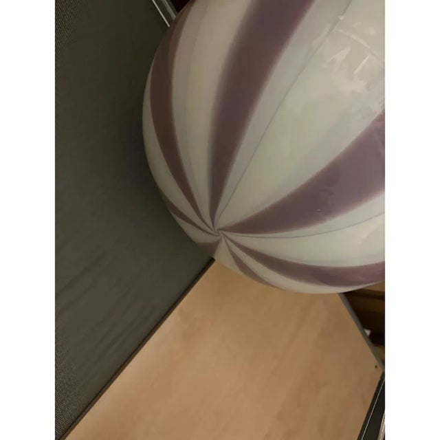 Chandelier Italian Murano Style Glass swirlings multicolors Pendant Sphere Metal frame in chrome. A luxury piece of art...