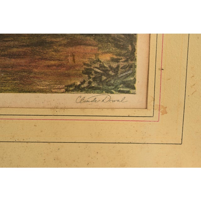 Antique Venice Italy Signed Lithograph by Claude Duval, Circa 1900 For Sale - Image 10 of 12