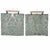 Z GALLERIE Pair Seaglass Blue and Beige Velvet Euro Pillow Cover Shams (2) 32" x 32" **Inserts Not Included** Very Good...