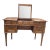 Vintage 1960s Drexel Esperanto Poudre Pecan Wood Vanity With Lift-Up Mirror For Sale