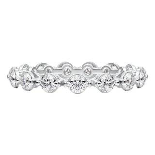 Brilliant round eternity band, Size 5.25 For Sale