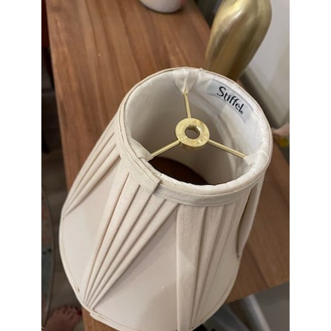 Vintage Stiffel lamp with original shade. In like new condition.