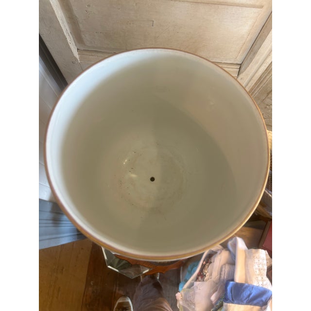 Large 19th Century Porcelain Dresden Cache Pot For Sale - Image 9 of 13