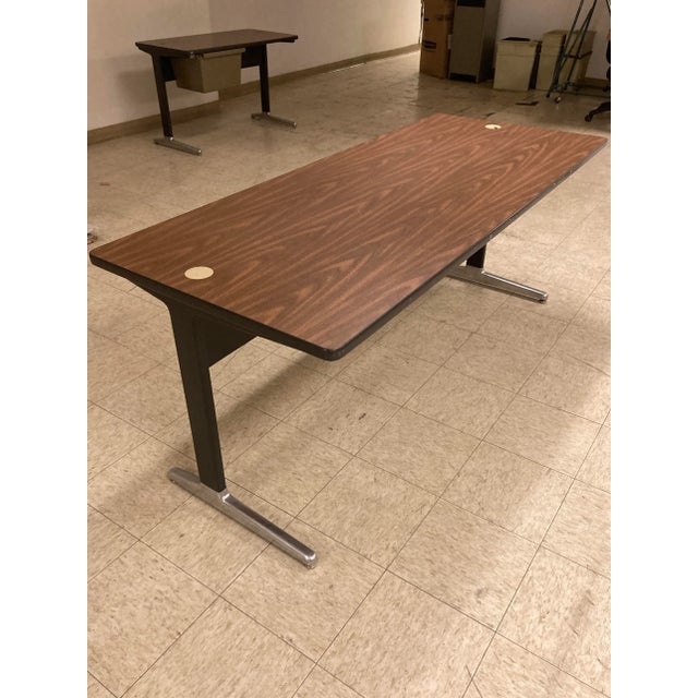 1970s George Nelson Action Office Table in Walnut For Sale - Image 5 of 13