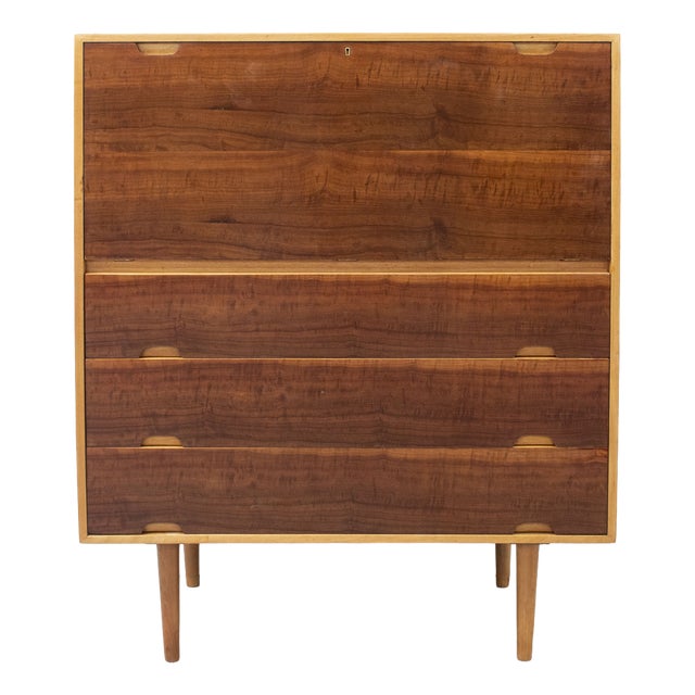 Mid-Century Unit Hilleplan J Cherry Bureau by Robin Day for Hille, 1950s For Sale
