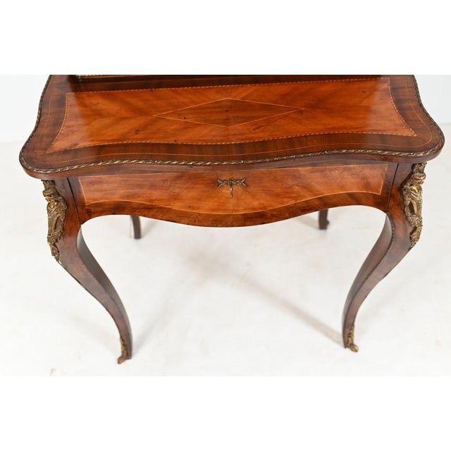 Wood French Happiness Daily Desk Painted Placques Kingwood 1930s, 1920s For Sale - Image 7 of 11