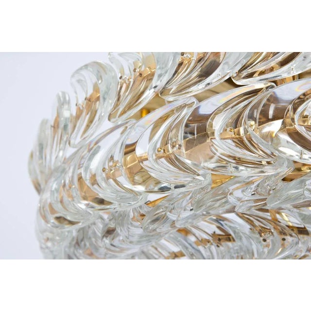 Gilt Brass and Crystal Flush Mount from Palwa, Germany, 1970s For Sale - Image 6 of 11