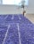 Cobalt Blue Geometric Wool Moroccan Beni Ourain Rug For Sale - Image 12 of 15